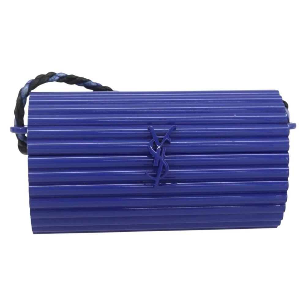 Saint Laurent Plastic Cassandra Shoulder Bag Blue